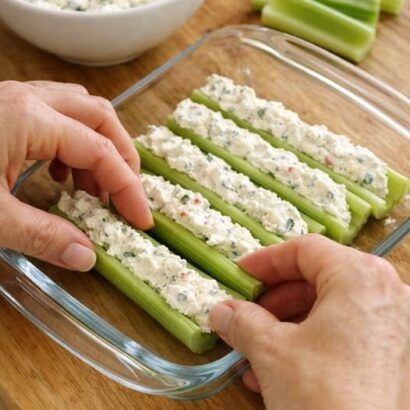 Thumbnail for Low Carb Creamy Bacon Cheddar Celery Boats