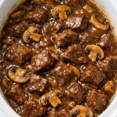 Thumbnail for Slow Cooker Mushroom Beef Tips