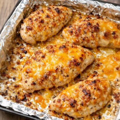 Thumbnail for Oven-Baked 4-Ingredient Cheesy Ranch Mayo Chicken