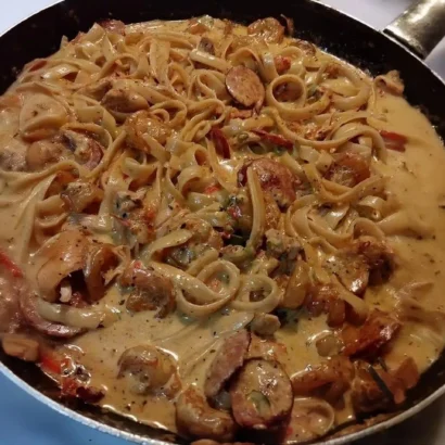 Thumbnail for Cajun Shrimp and Sausage Pasta