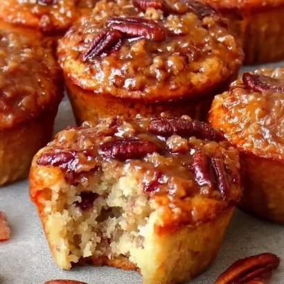 Thumbnail for Gooey Pecan Pie Muffins