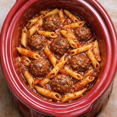 Thumbnail for Slow Cooker 3-Ingredient Meatball Penne