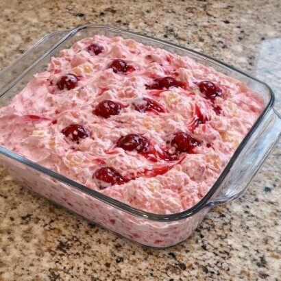 Thumbnail for Grandma’s Cherry Fluff Frozen Salad: A Retro Dessert Delight