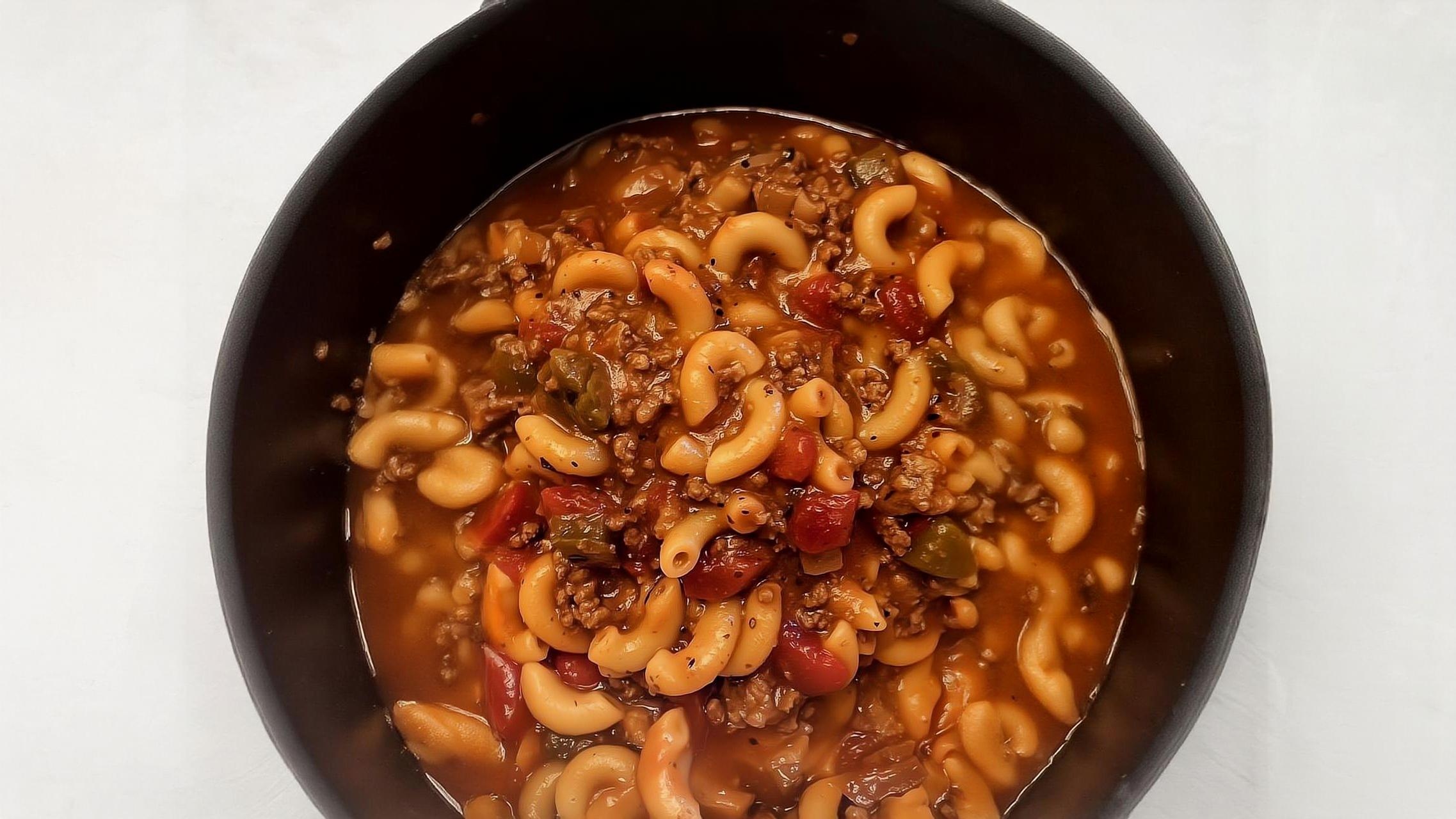 Thumbnail for Crockpot Beef Macaroni Soup