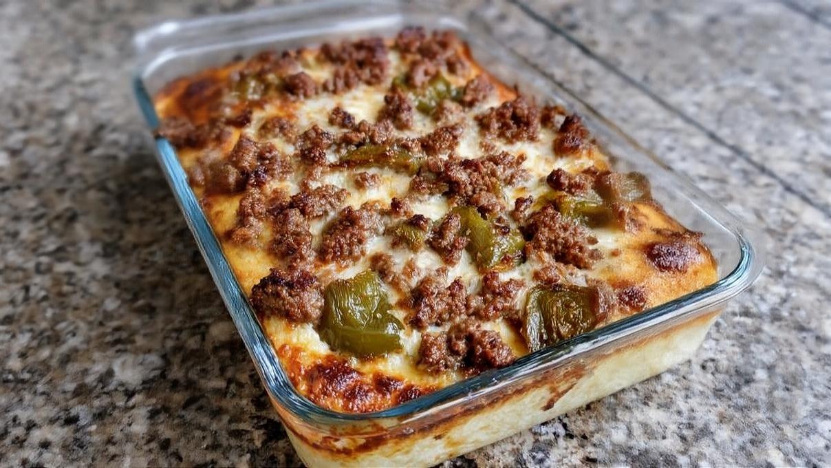 Thumbnail for Oven-Baked Amish Beef and Bell Pepper Bake