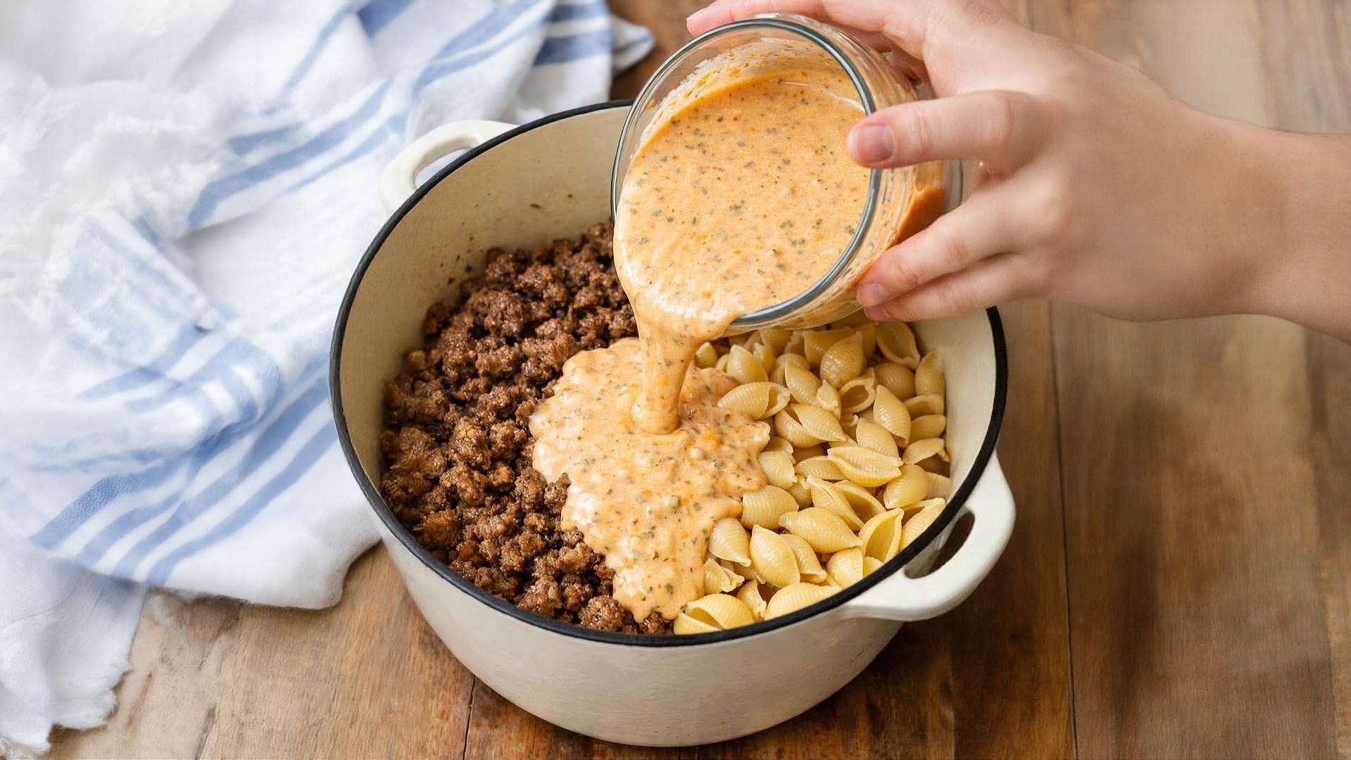 Thumbnail for Creamy One-Pot Beef and Shells