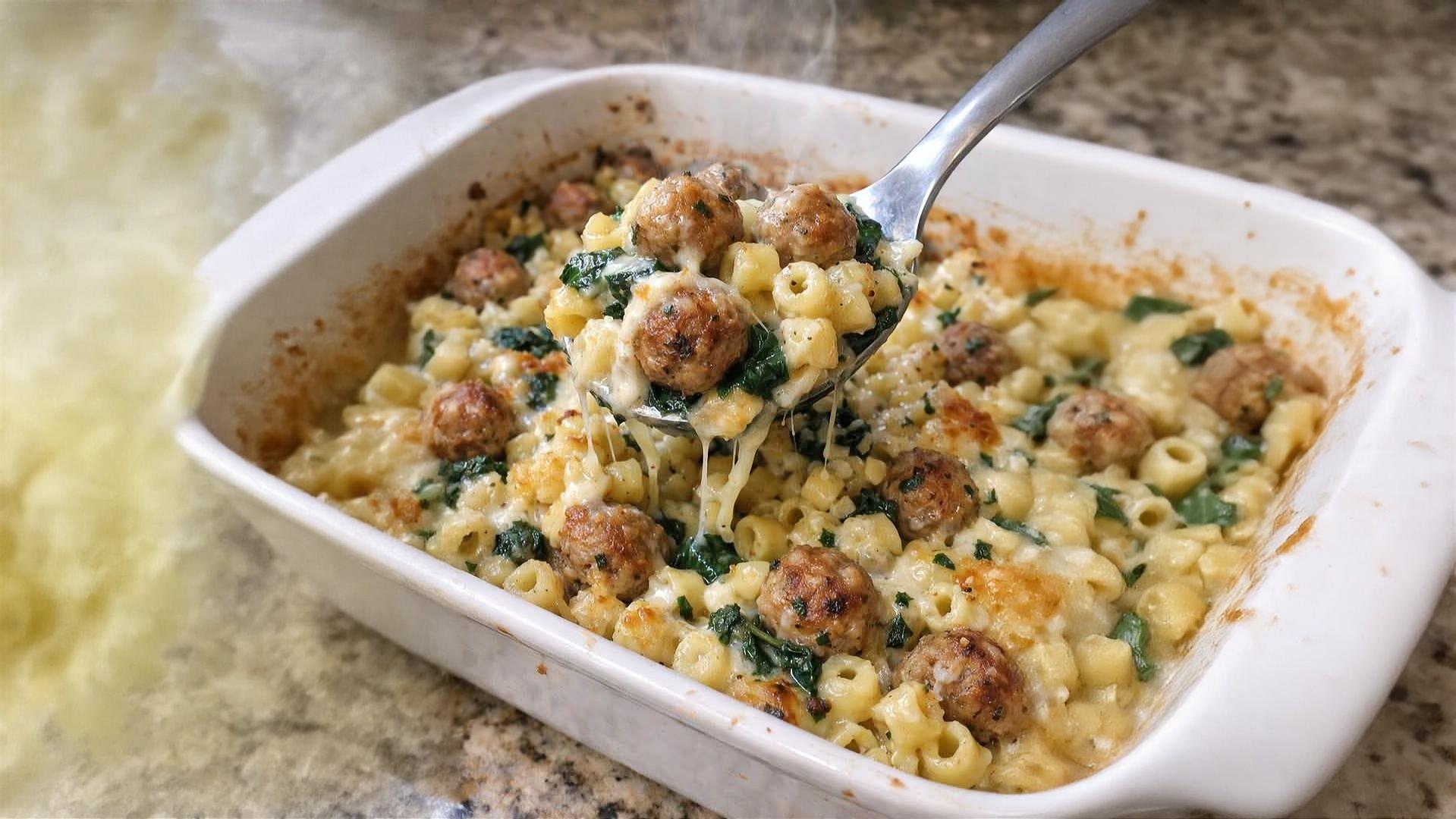 Thumbnail for Oven-Baked 4-Ingredient Wedding Soup Pasta