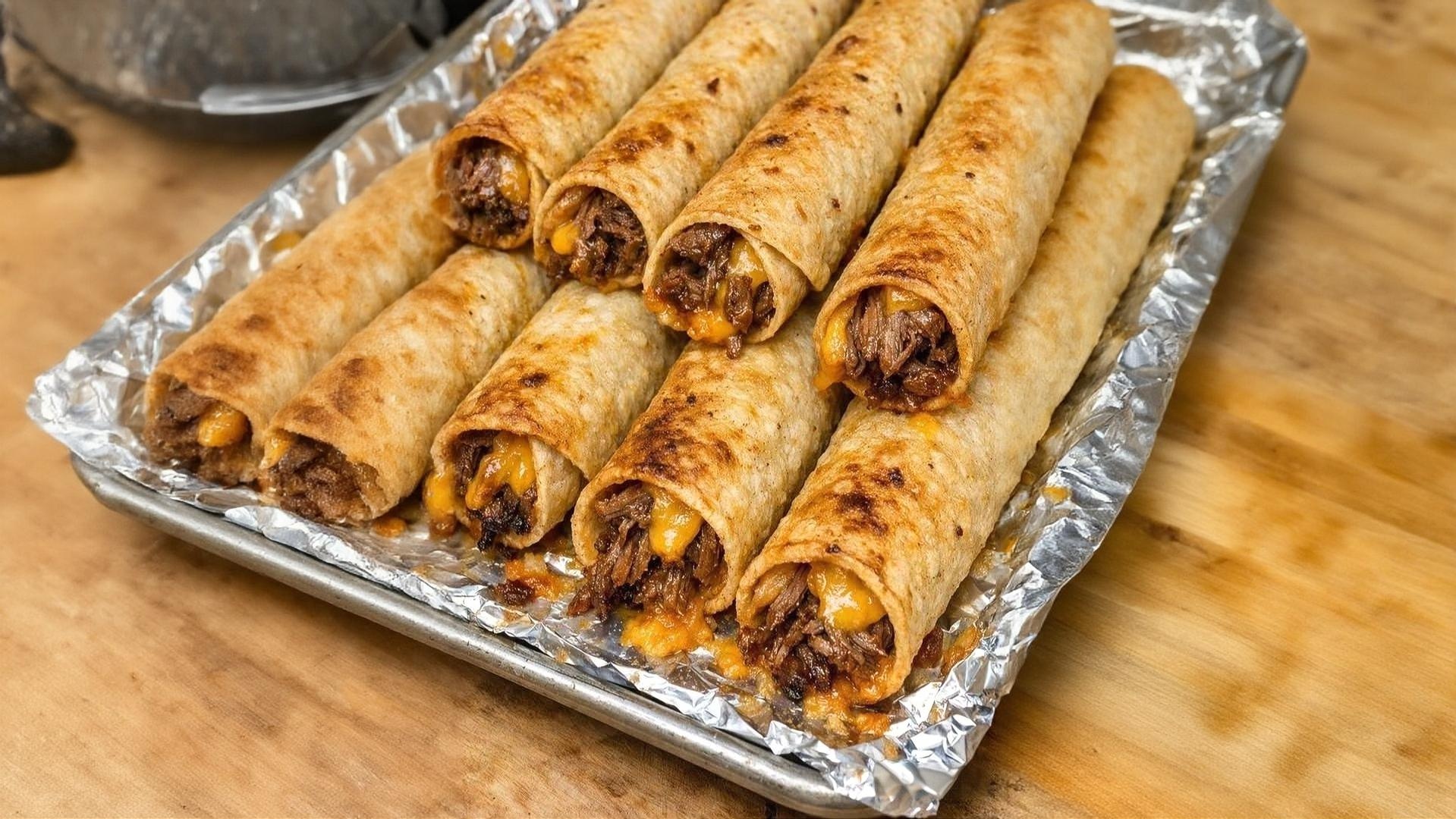 Thumbnail for Oven-Baked 3-Ingredient Beef Taquitos