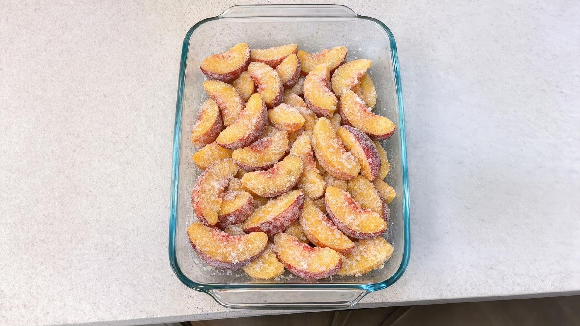 Thumbnail for 5-Ingredient Baked Frozen Peach Dessert