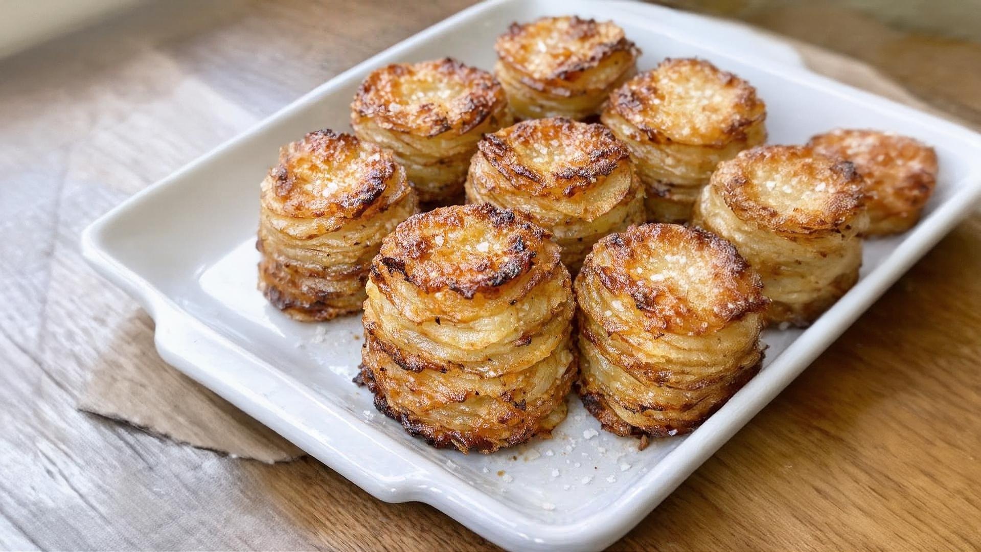 Thumbnail for Oven-Baked 3-Ingredient Crispy Potato Stackers