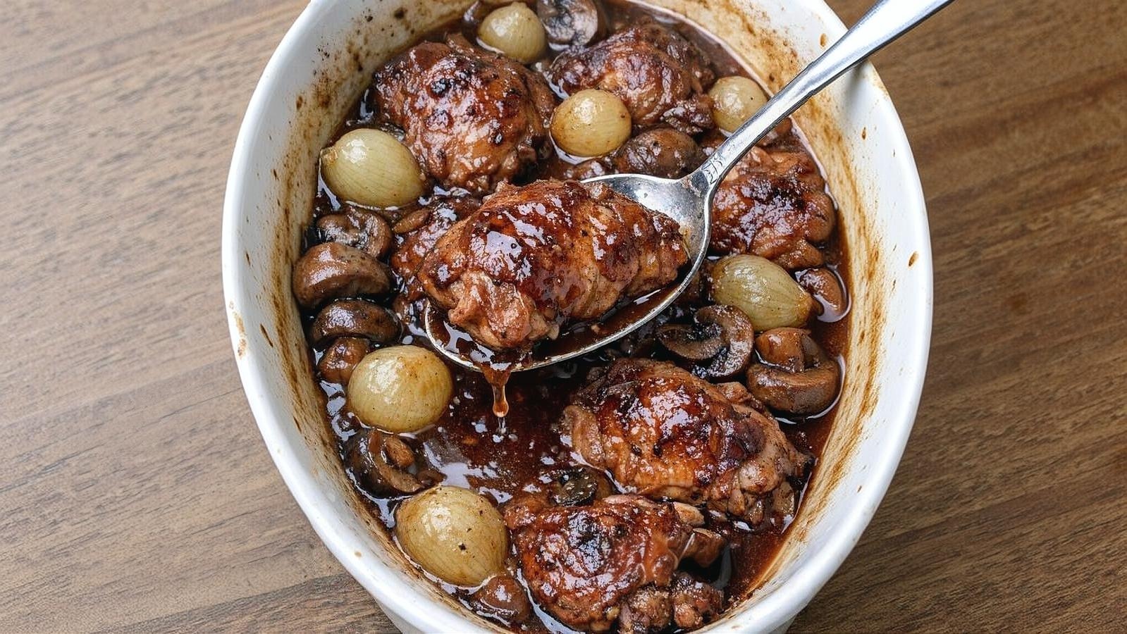 Thumbnail for Oven-Baked 4-Ingredient Chicken Bourguignon