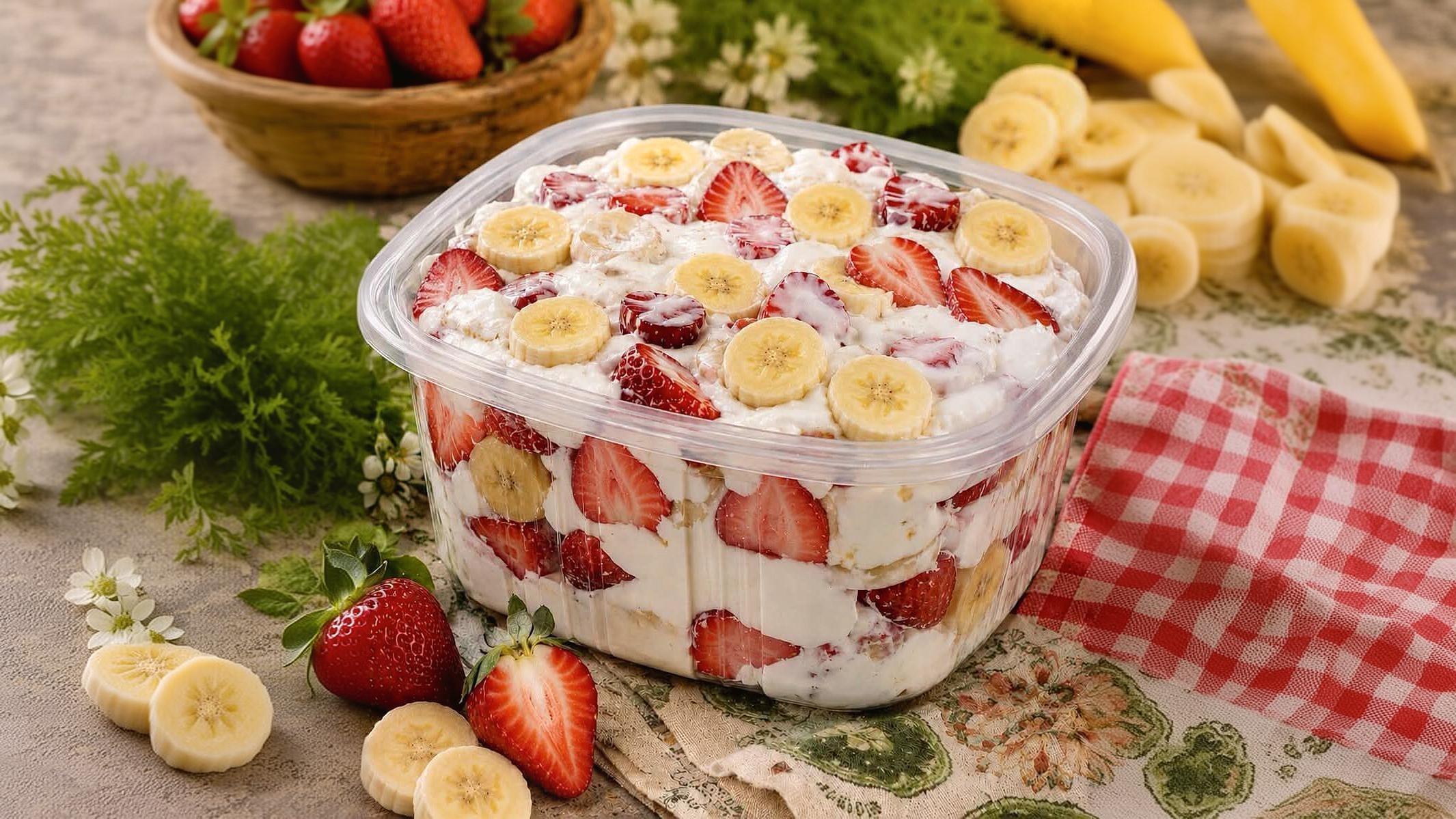 Thumbnail for Strawberry Banana Cheesecake Salad