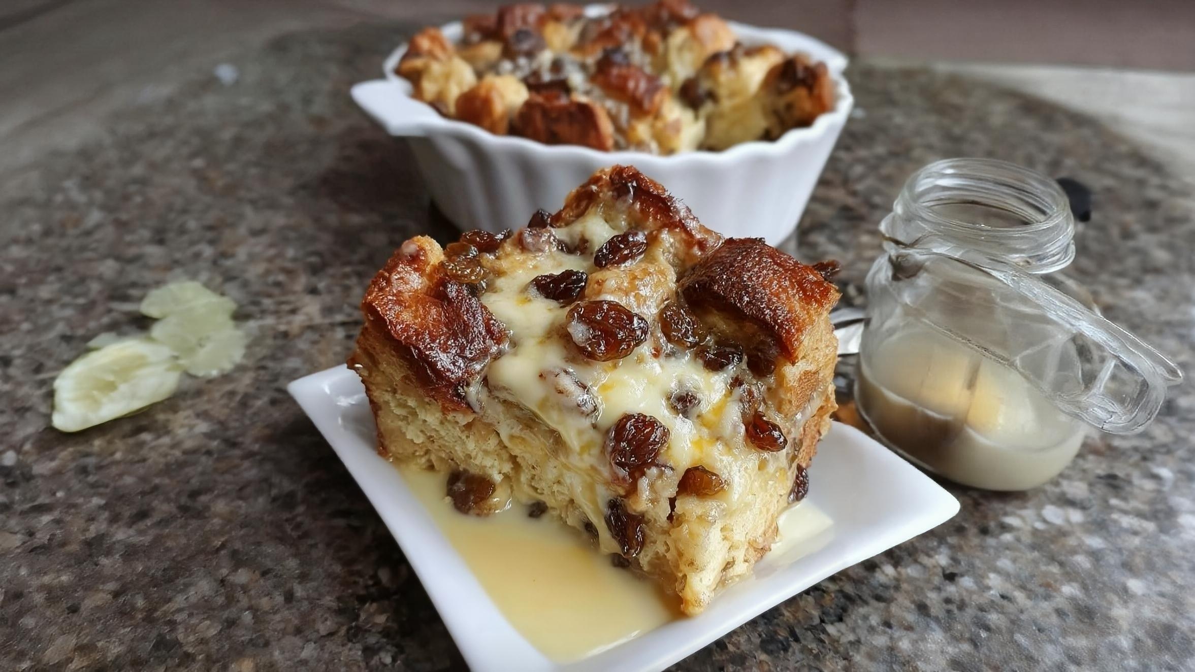 Thumbnail for Cinnamon Raisin Bread Pudding 🍞🥧