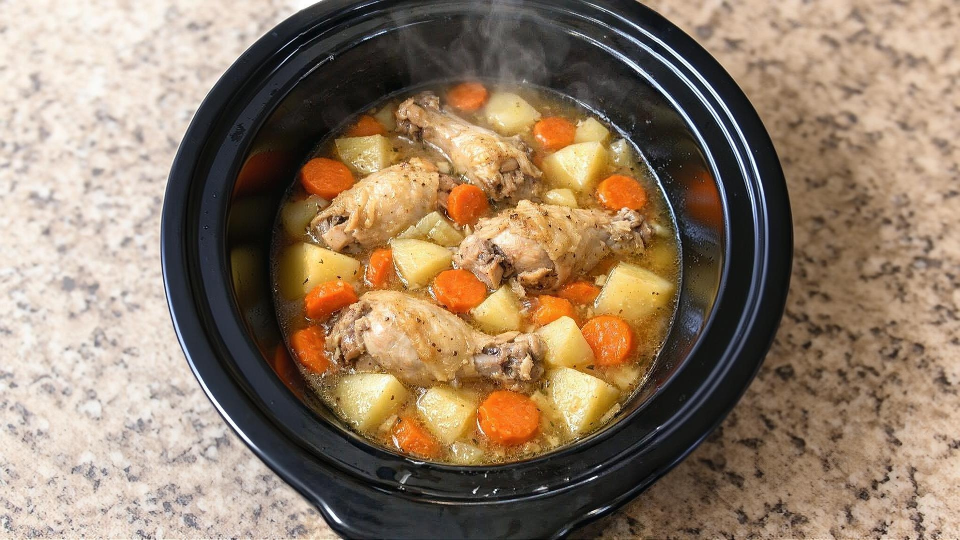 Thumbnail for Slow Cooker 3-Ingredient Poor Man’s Chicken Stew