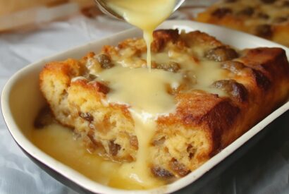 Thumbnail for Grandma’s Old-Fashioned Bread Pudding with Vanilla Sauce: The Original Zero-Waste Dessert
