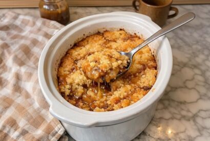 Thumbnail for Slow Cooker Caramel Apple Dump Cake: The 4-Ingredient Dessert That Disappears in Minutes