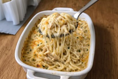 Thumbnail for Cream Cheese Chicken Spaghetti: The Four-Ingredient Casserole That Tastes Like a Full Day of Cooking