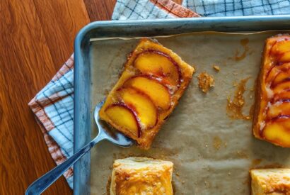 Thumbnail for Peaches and Cream Upside Down Tarts: The Five-Ingredient Dessert That Looks Like It Came From a Bakery Window