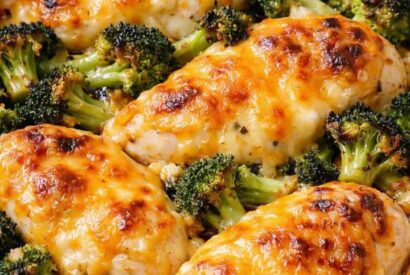 Thumbnail for Cheesy Broccoli Chicken: The 4-Ingredient Baked Dinner That Saves Busy Weeks