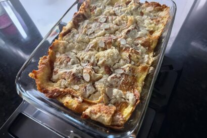 Thumbnail for Almond Croissant Breakfast Bake: The Elegant, Make-Ahead French-Inspired Brunch Dish