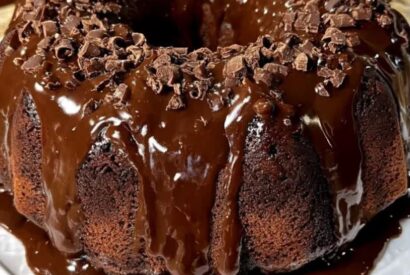 Thumbnail for Moist Chocolate Bundt Cake with Mini Chocolate Chips and Silky Ganache